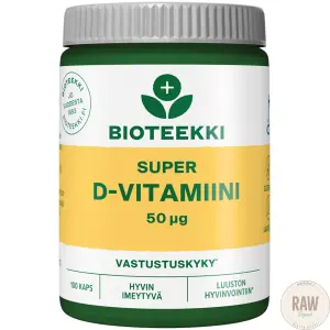 Bioteekki Super D-vitamiini 50ug 100kaps.