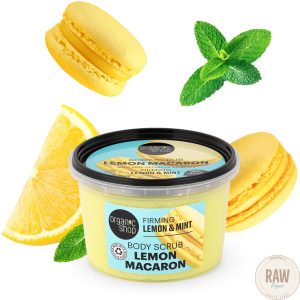 Organic Shop Lemon Macaron Body Scrub Lemon & Mint, 250ml
