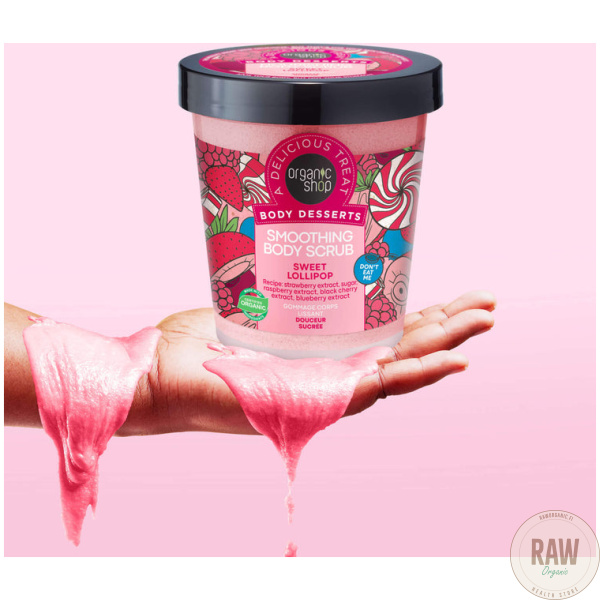 Organic Shop Body Desserts Smoothing Body Scrub Sweet Lollipop 450ml – kuva 4