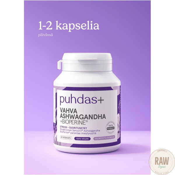 Puhdas+ Vahva Ashwagandha 60 kaps. – kuva 2