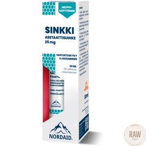 Nordaid sinkkiasetaatti + pantoteenihapposuihke, 30ml
