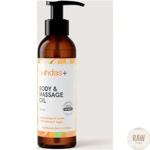 Puhdas+ Body & Massage Oil Orange & Vanilla, 150 ml