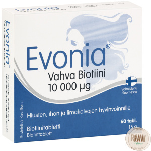 Hankintatukku Evonia Vahva Biotiini 10 000µg, 60 tabl.
