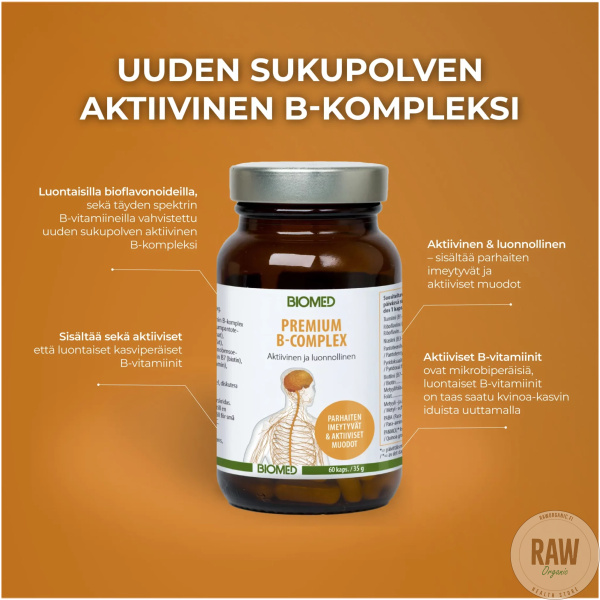 Biomed Premium B-Complex, 60 kaps. – kuva 2