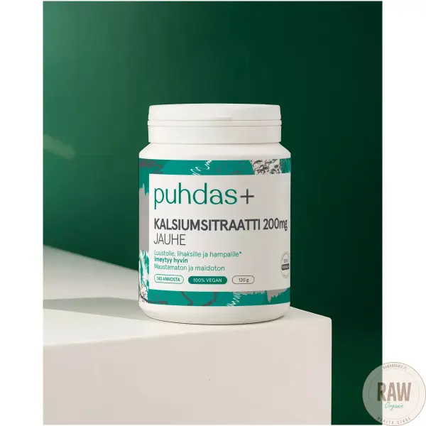 Puhdas+ Kalsiumsitraattijauhe 200 mg, 120g – kuva 2