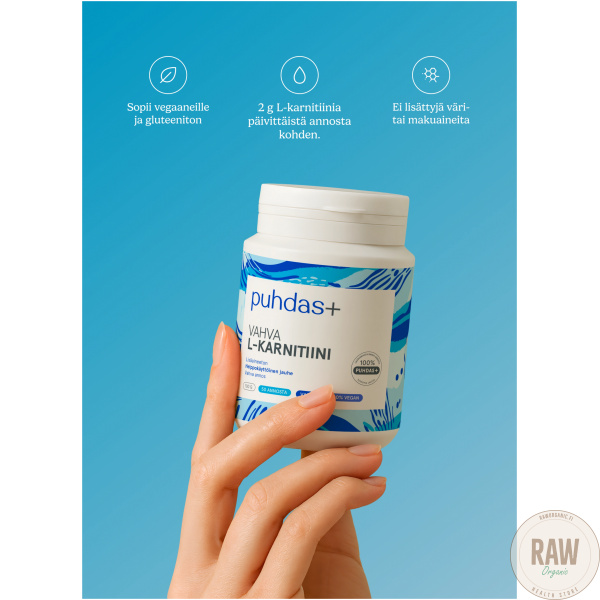 Puhdas+ L-Karnitiini Jauhe 100g – kuva 2