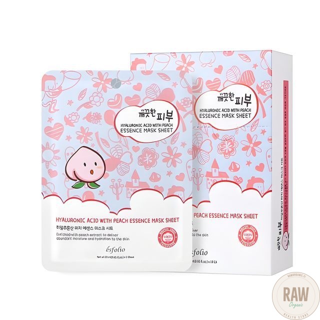 Esfolio Hyaluronic Acid With Peach Essence Mask Sheet