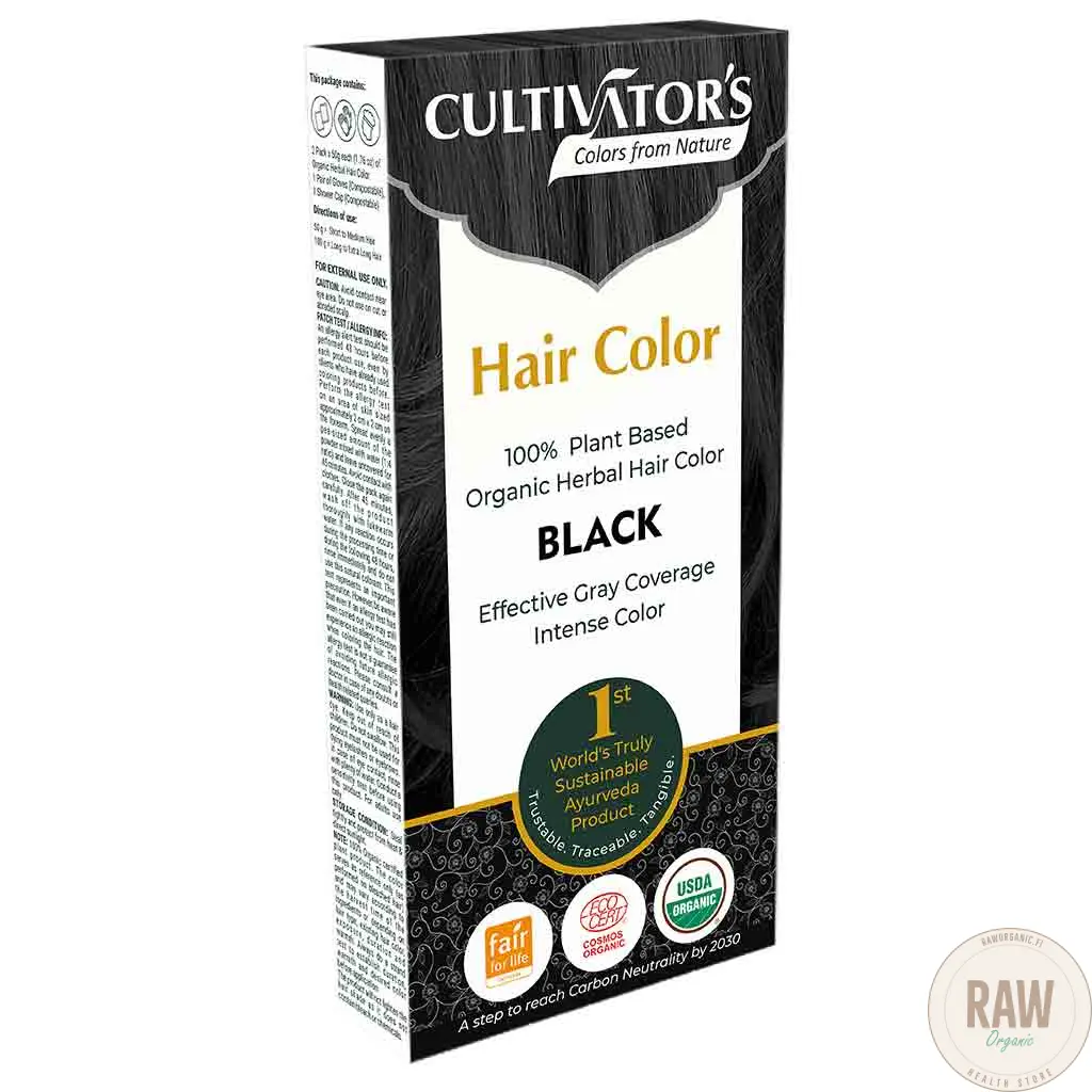 Cultivator’s Hair Color Kasviväri Black Slim Pack 100g