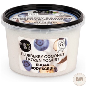 Organic Shop Blueberry Coconut Frozen Yogurt Sugar Body Scrub 250 ml