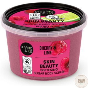 Organic Shop Skin Beauty Softening Sugar Body Scrub Cherry & Lime  250 ml