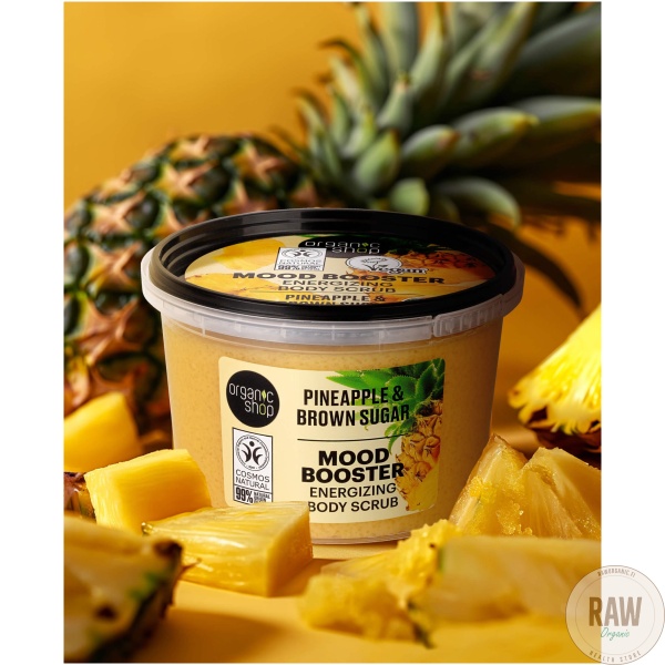 Organic Shop Mood Booster Energizing Body Scrub Pineapple & Brown Sugar 250 ml – kuva 2