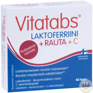 Hankintatukku Vitatabs Laktoferriini + Rauta + C 40 kaps.