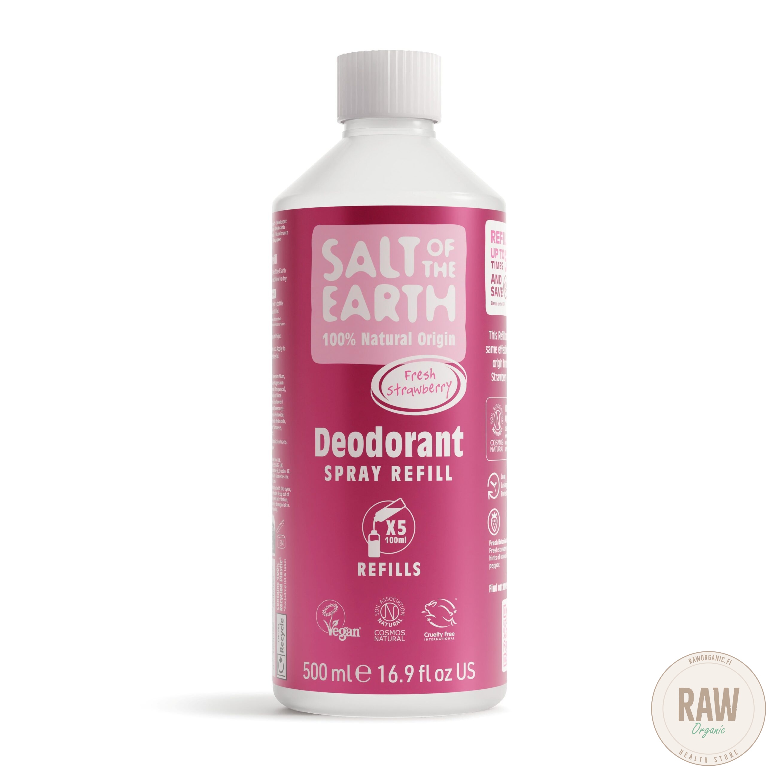 Salt of the Earth mansikka spray deodorantin täyttöpakkaus 500 ml