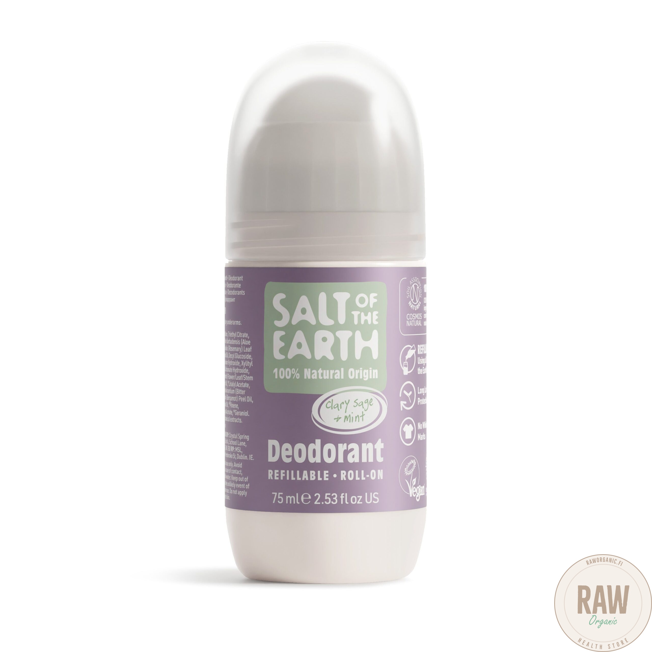 Salt of the Earth clary sage&mint roll on deodorant 75 ml