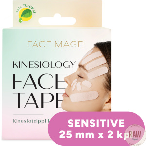 Faceimage Kinesioteippi Kasvoille – Herkälle Iholle (25 mm – 2 rullaa)