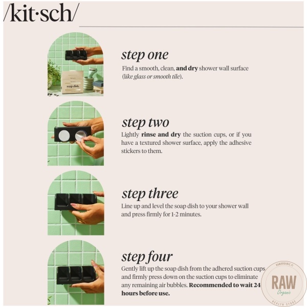 KITSCH Self-Draining Soap Dish – Black – kuva 4