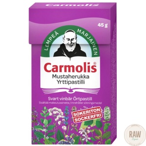 Carmolis mustaherukka yrttipastilli 45 g (PV 9/26)
