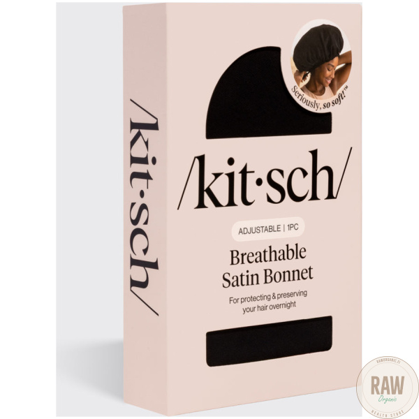 KITSCH,  Satin Sleep Xl Adjustable Bonnet – Black – kuva 4