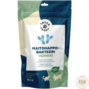 Tassu Foods, Maitohappobakteeri + sinkki koirille ja kissoille, 120 purutablettia