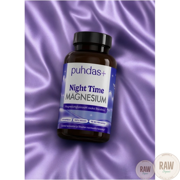 Puhdas+ Night Time Magnesium, 120kaps. – kuva 6