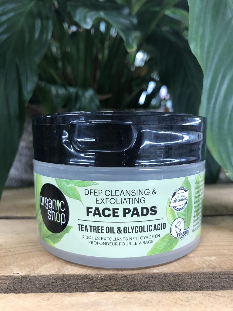 4743318142647_organic_shop_deep_cleansing___exfoliating_face_pads_tea_tree_oil___glycolic_acid Organic_Shop_Deep_Cleansing___Exfoliating_Face_Pads_Tea_Tree_Oil___Glycolic_Acid