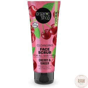 Organic_Shop_Cleansing_Face_Scrub_for_all_skin_types_Cherry_and_Ginger__kasvokuorinta_75ml