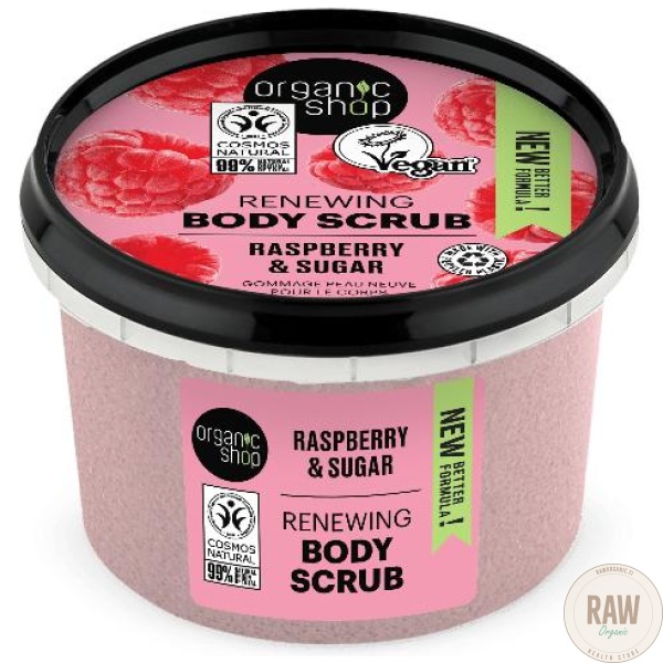 Organic_Shop_Renewing_Body_Scrub_Raspberry__vartalokuorinta_250_ml