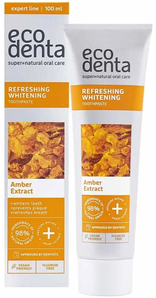 Ecodenta Amber Whitening Toothpaste Valkaiseva hammastahna 100ml | Raw ...