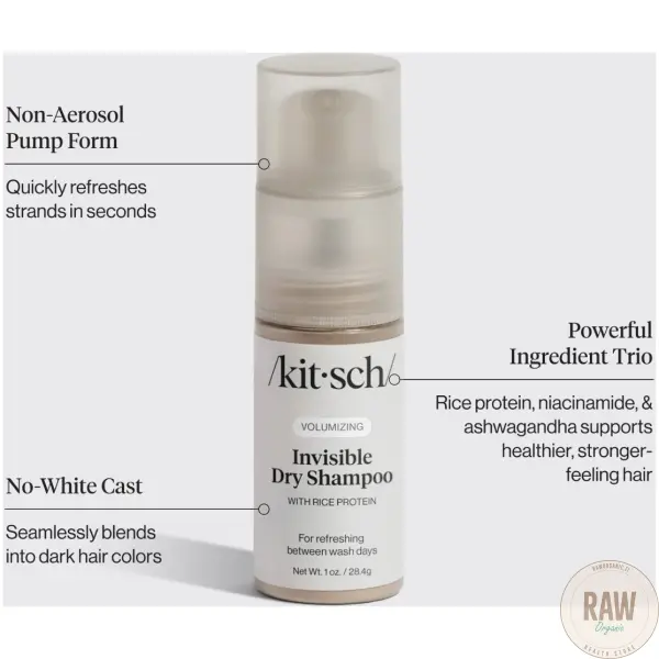 KITSCH Volumizing Rice Protein Dry Shampoo – Invisible – kuva 4