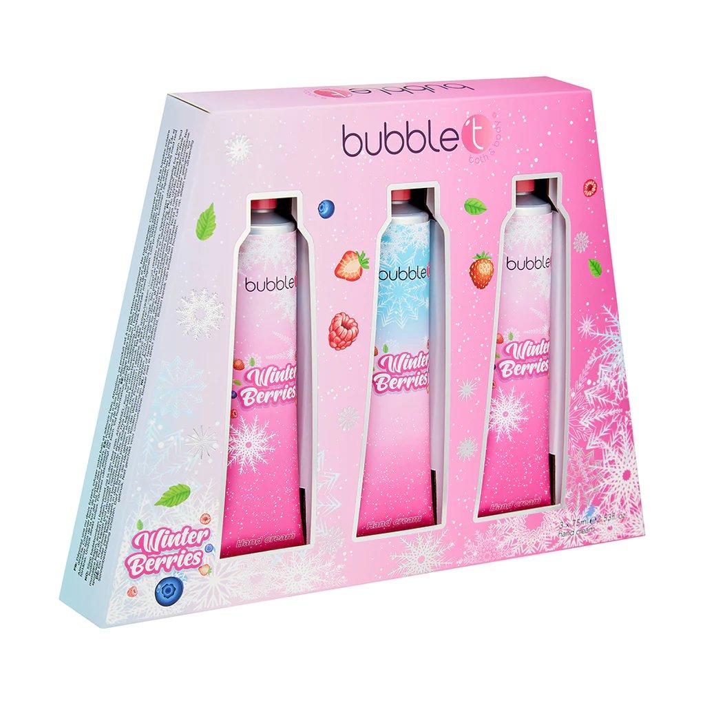 5060591036388_bubble_t_winter_berries_moisturising_hand_cream_gift_set__3_x_75ml_ BUBBLE_T_WINTER_BERRIES_MOISTURISING_HAND_CREAM_GIFT_SET__3_X_75ML_