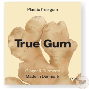 True_Gum_Inkivaari_Kurkuma_Muoviton_Ksylitolipurukumi_21g
