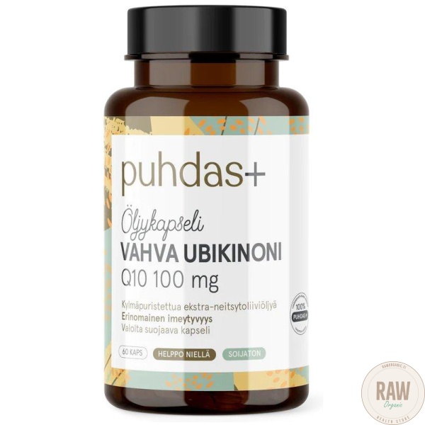 Puhdas__Vahva_Ubikinoni_Q10_100mg__Extra_neitsytoliivioljyssa__60_kaps_