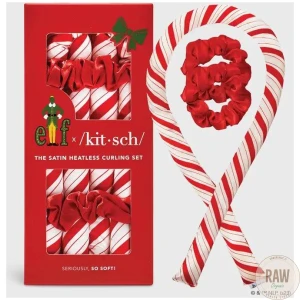 KITSCH_Elf_Satin_Heatless_Set__Candy_Cane