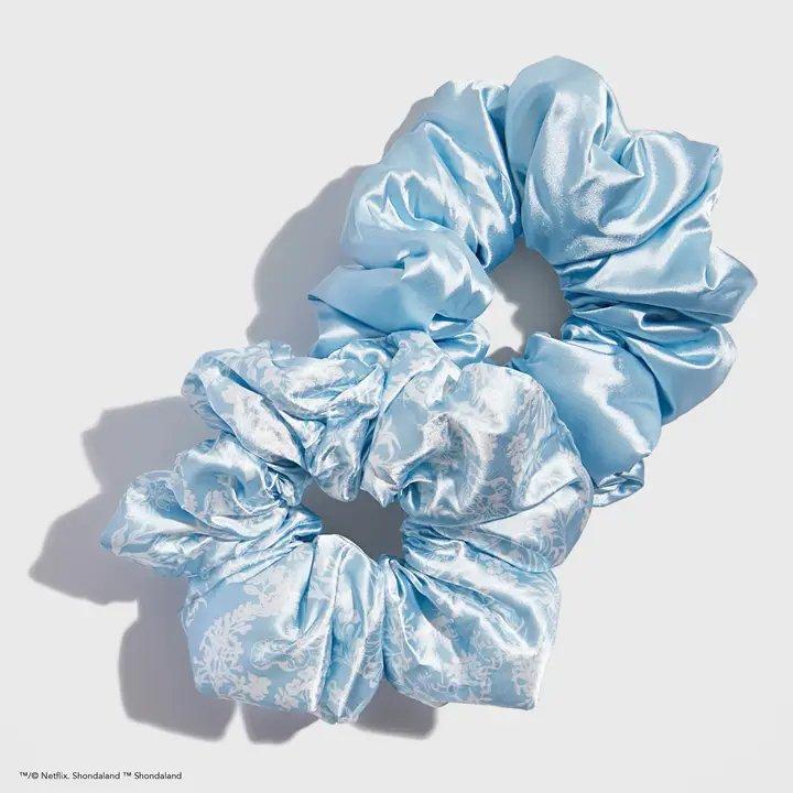 KITSCH_Bridgerton_x_Satin_Pillow_Scrunchies___Toile_De_Blue