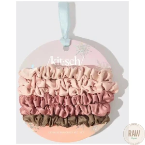 KITSCH_Ultra_Petite_Satin_Scrunchies_6pc___Terracotta__Winter_Edition