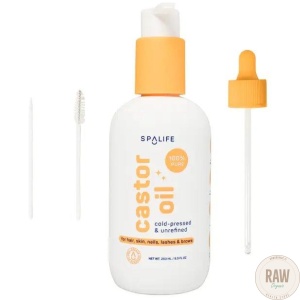 Spalife_Castor_Oil_100__Pure_For_Hair_Skin_Lashes___Peach_with_Pump__250_ml