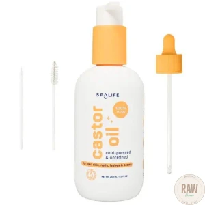 Spalife_Castor_Oil_100__Pure_For_Hair_Skin_Lashes___Peach_with_Pump__250_ml