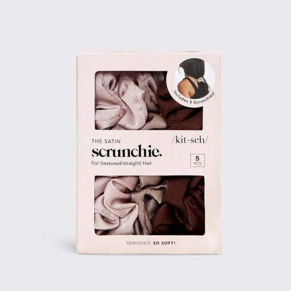 KITSCH_Satin_Sleep_Scrunchies_5kpl___ruskea_beige