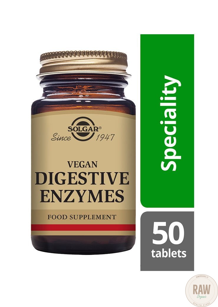 Solgar Vegan Digestive Enzymes 50 tabl.-ruuansulatusentsyymit kasvissyöjälle