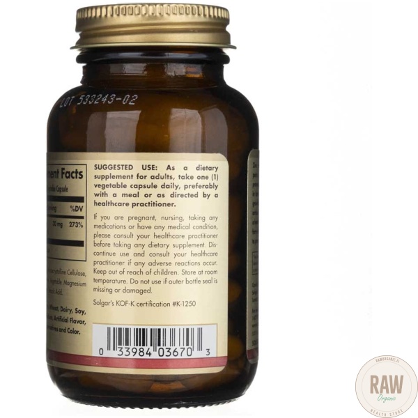 Solgar Zinc citrate 30mg 100kaps – kuva 4