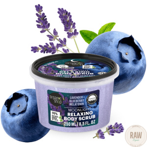 Organic shop Lavender+ blueberry melatonin  body scrub, 250ml