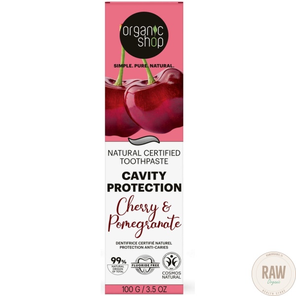 Organic shop Cavity protection toothpaste – Cherry and pomegranate – kuva 2