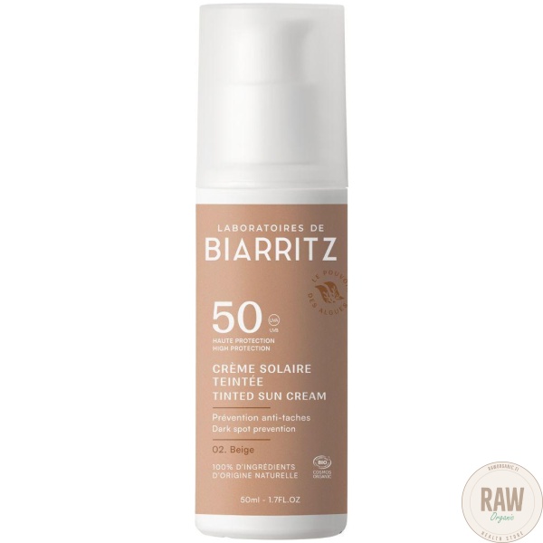 Laboratoires_de_Biarritz_Tinted_Sun_Cream_Savytetty_Aurinkovoide_Kasvoille_SPF50_Beige_50ml