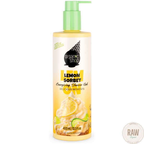 Organic shop  LEMON SORBET ENERGIZING SHOWER GEL 400ml – kuva 2