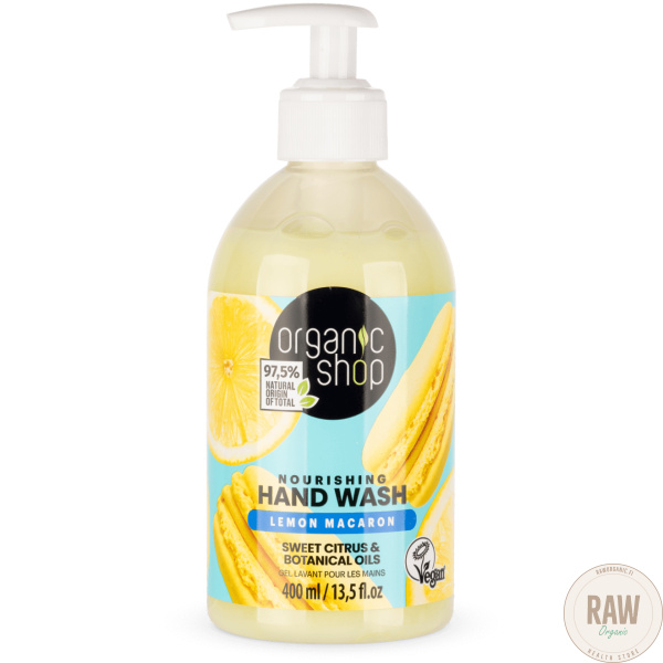 Organic shop NOURISHING HAND WASH LEMON MACARON 400ml – kuva 2