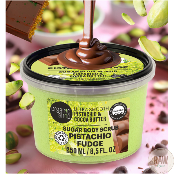 Organic Shop Ultra Smooth Pistachio Fudge Sugar Body Scrub, 250ml – kuva 2