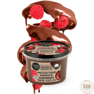 Organic Shop Silky-Soft Choco’n’Raspberry Shea Body Scrub, 250ml