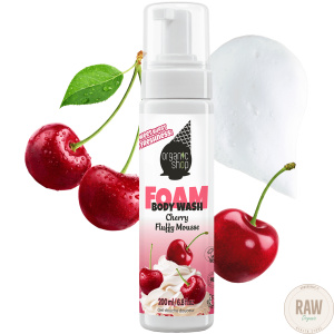 organic shop FOAM BODY WASH CHERRY FLUFFY MOUSSE 200ml