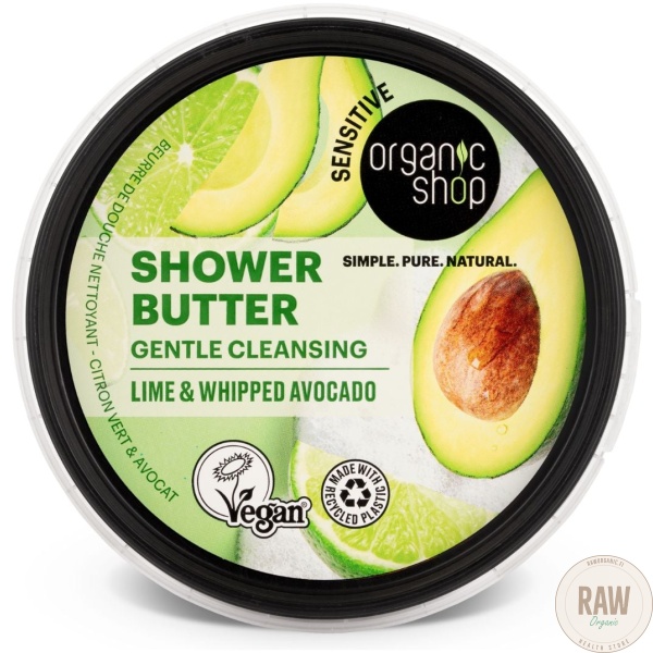 organic shop SHOWER BUTTER GENTLE CLEANSING LIME & WHIPPED AVOCADO 250ml – kuva 2
