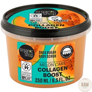 Organic shop MELON CARE COLLAGEN BOOST SHEA SUGAR BODY SCRUB 250ml